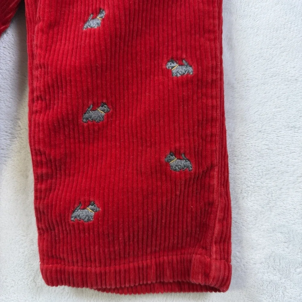 Ralph Lauren Polo Infant 18 Months Red Corduroy Puppy Pattern Pants